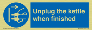 Unplug the kettle when finished